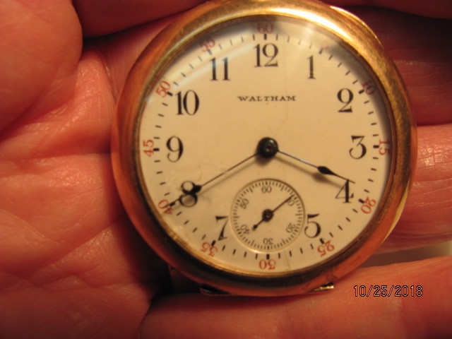 0,size  Waltham Pendant watch/17 jl/adj/works/manu. 1908/Cashier EXTRA GF case