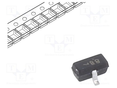  0,2W  BRT  SC75 Transistor: NPN  50V  bipolar  R1: 22kΩ  0,1A 
