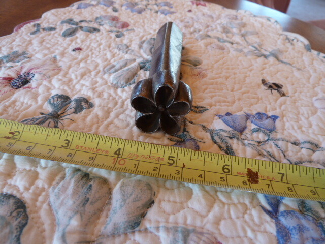 Vintage Leather or Cloth Floral Shaped Punch