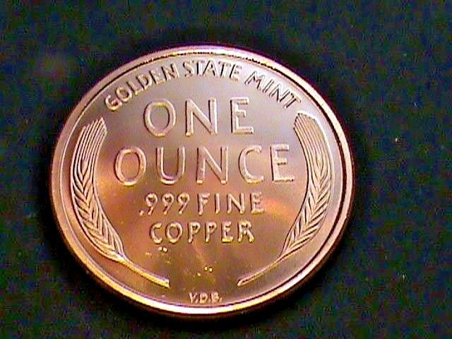 1909~S~V.D.B. Lincoln Wheat Cent~DESIGN on 1 OZ. copper .999~Silver Dollar size