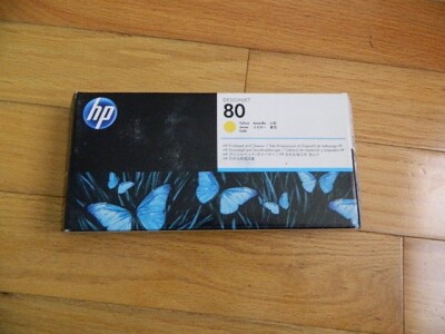 12-2021 GENUINE HP #80 YELLOW PRINTHEAD CLEANER DESIGNJET 1000 1050 C4823A SEALE