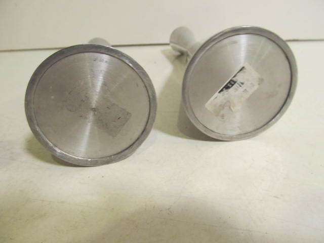 2 Weighted Stainless Steel Modern Candlesticks Candle Holders Taper7 ½”