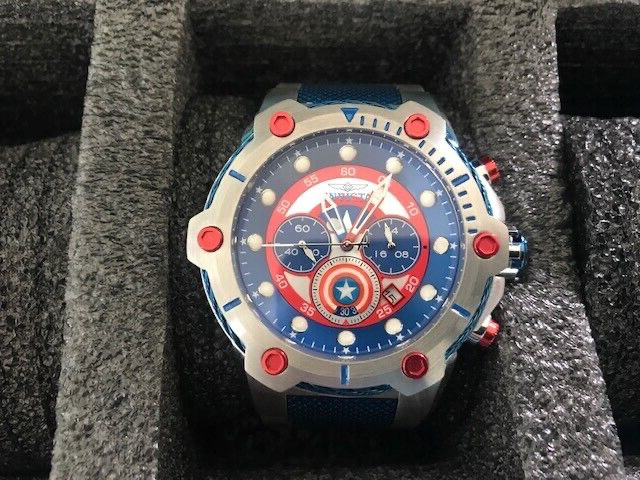 時計 INVICTA CAPTAIN AMERICA LIMITED EDITION Invicta Marvel Captain America Bolt 51mm Steel Limited