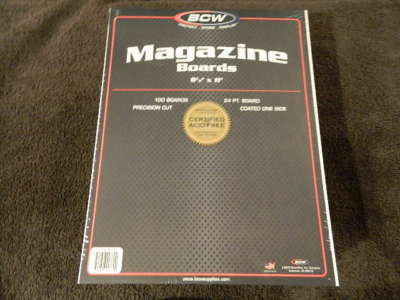 100 New BCW Magazine Bags And Boards - Acid Free - Archival Magazine Storage