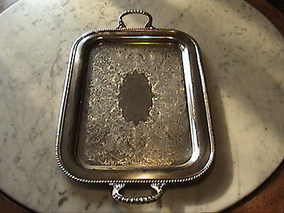 VINTAGE ANTIQUE AUORA TRIPLE SILVER PLATE TEA SET &  A TRAY  NO MONOGRAM