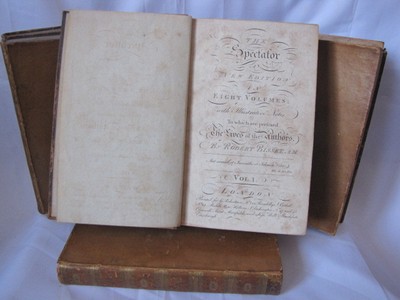 RARE 1793 ''The Spectator'' Robert Bisset 8 VOL. 18th Cent. Alexander Pope Parnell
