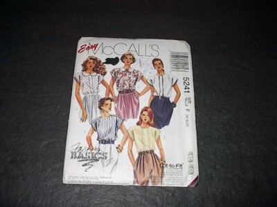 McCall's Pattern 5241 Misses' Loose-Fitting Blouse with Jewel Neck  16,18,20 Unc