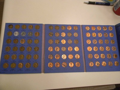 Lincoln Cent Collection Starting 1941 to 1976 Number Two Book Complete 90 Coins