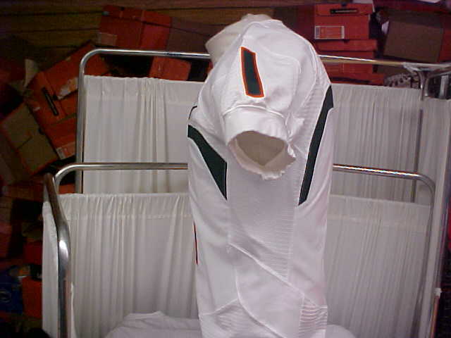 2007-13 Miami Hurricanes Football #1 Game/Team Issued White Jersey Nike Size 40