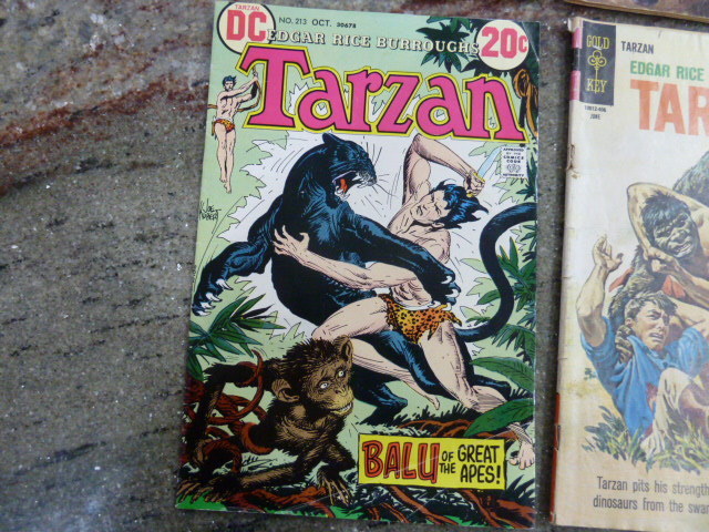 VINTAGE TARZAN  COMIC BOOK LOT. 4- MISC. DC COMICS AND GOLD KEY, 1964,70,72