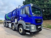 2018 18 MAN TGS 32.420 E6 8x4 Whale 4000gln stainless steel vacuum tanker