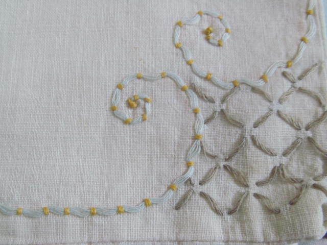 Charming~Antique Hand Embroidered LAUNDRY BAG~Heavy Cotton