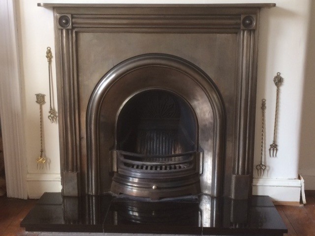 Victorian Style Cast Iron Fireplace Insert Surround And Hearth In