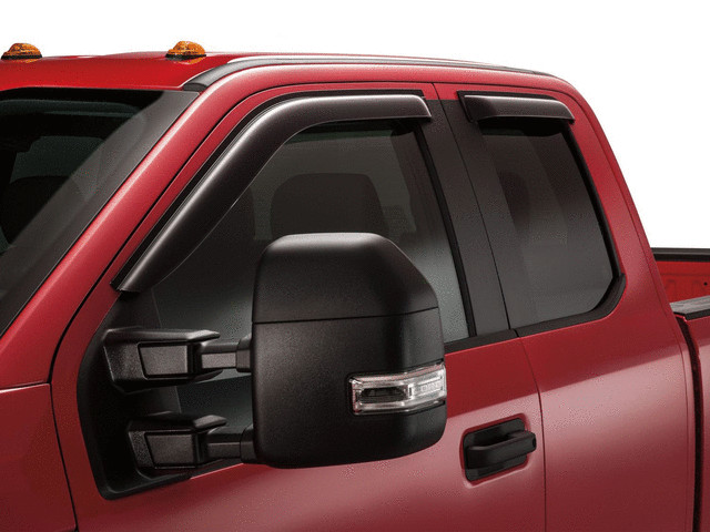 22-24 Genuine Ford F-150 In-Channel Side Window Deflectors Smoke VML3Z-18246-D