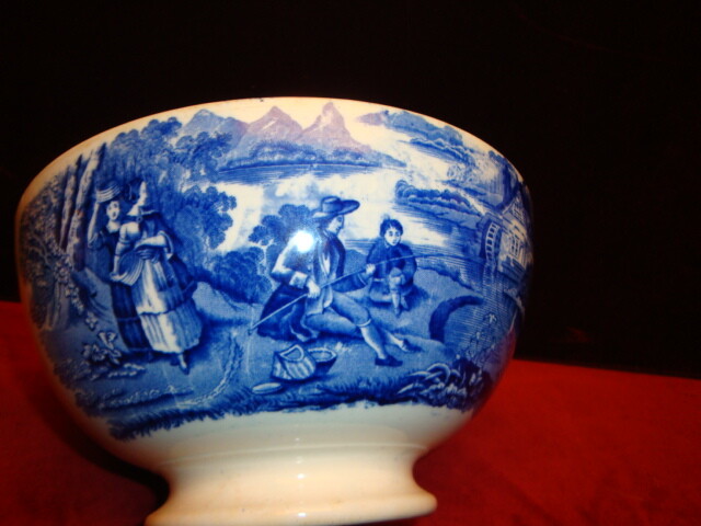 Antique Blue Transfer ware Bowl Miller Holland C.1890