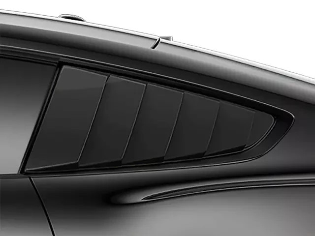 20-23 Genuine Ford Mustang Shadow Black Quarter Window Louvers VJR3Z-63280B10-CG