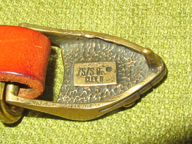 RARE BRASS SNAKE HEAD BUCKLE BY ISIS 1980 CLEV O FORGED STUNNING DETAIL LEATHER