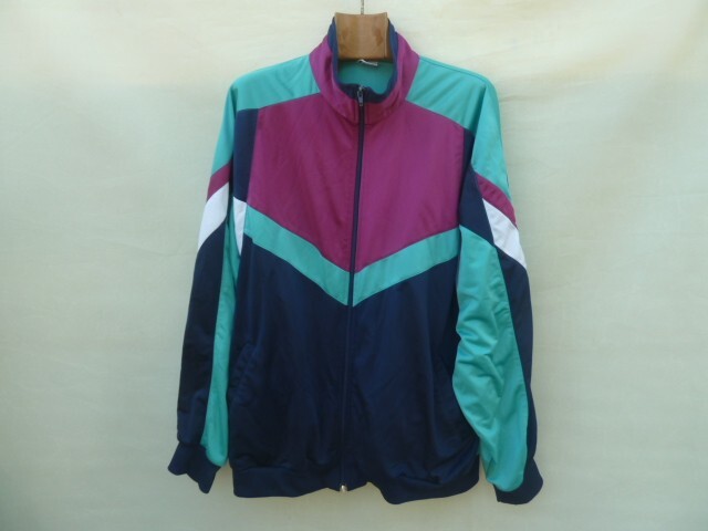 Vintage 90s Track Jacket Men's Large Lilac Green Black Over