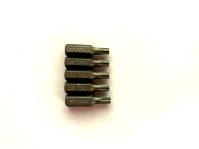 Silverhill Tools A5B5PT20 5 pack T20S 5 point security bits