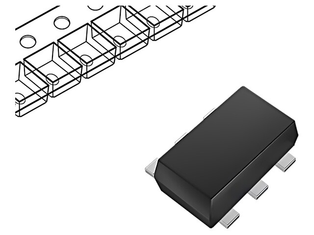 2x Tpd3e001drlr Diode: Tvs Array Ubr: 11v 5,5a Unidirektional Sot5x3 Ch: 3 Texas