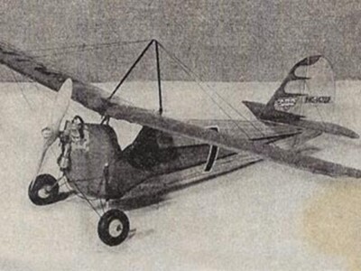Aeronca C-3 Free Flight Powered 37'' Airplane Printed Plans & Templates