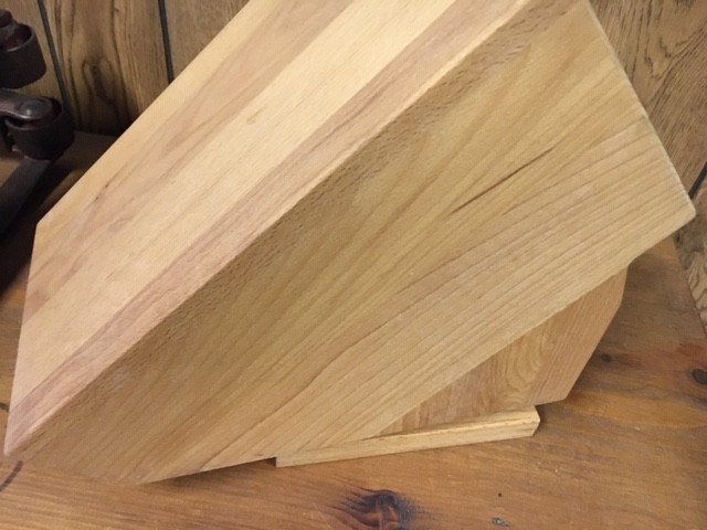 Fernanda swivel knife block OAK LIGHT USE 22 SLOTS Nice! kitchen cutlery acc.