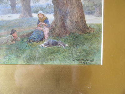 Antique Norman Tayler watercolour 1882 Painting English Artist