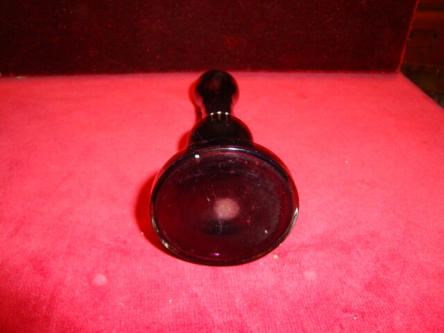 Antique Amethyst Perfume Bottle Moser Style No Atomizer C.1910