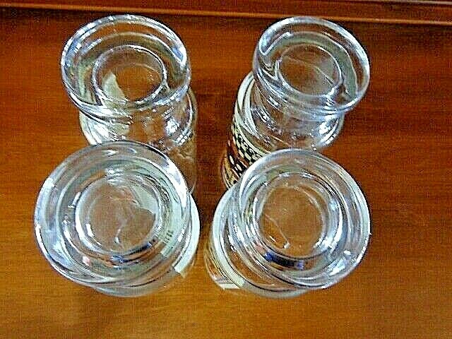 4 Vintage 1981 Rodger Johnson Cow Farm Country Drinking  Glasses