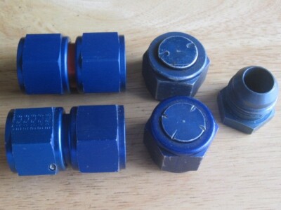 5pc Bundle 12AN Swivel Union Caps Plugs fittings Aeroquip Earl's