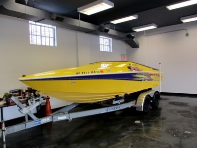 2004 Baja Outlaw 20 Mecury Cruiser V8 Yellow with Trailer Fast Boat Great Buy