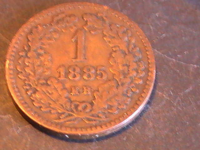 Hungary 1 Krajczar 1885 KB Franz Joseph I. Austria COIN