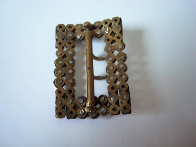 Vintage Antique Victorian Edwardian Cut Steel Buckle 1 x 1 3/8 In.
