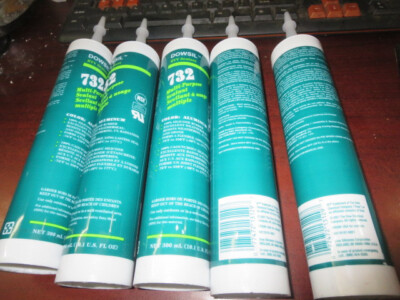 Dow Corning 732 Multi-Purpose Silicone Sealant - Aluminum (5 Tubes)