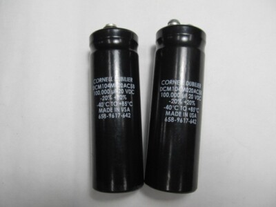 DCM104M020AC5B CORNELL DUBILIER (CDE) / MALLORY CAPACITOR 100,000UF 20V ALUMINUM