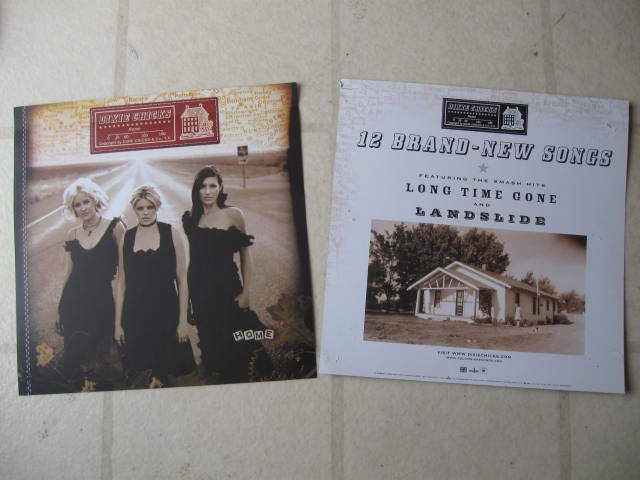 DIXIE CHICKS 2002 "Home" PAIR (2) PROMOTIONAL ADVERTISING DISPLAY FLATS