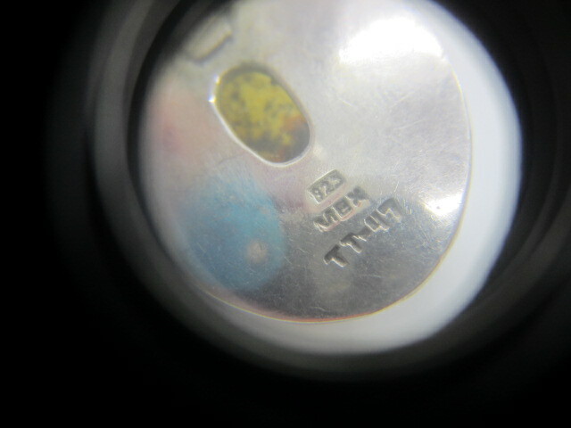 Sterling Silver Oval Amber Colored Glass Clip-On Earrings 24.7 Grams