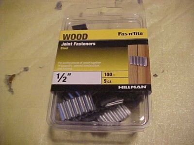 Pack of 100 1/2'' 5ga.  Hillman  Wood Corrugated Joint Fasteners  Ships free