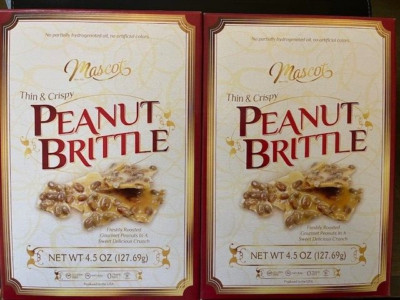Mascot Thin & Crispy Peanut Brittle - {LOT OF 2 BOXES} - Made in USA