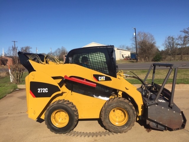 2008 Caterpillar 272C Skid Steer Loader with Mulcher Attachment