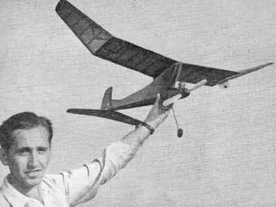 Achilles Powered Free Flight 46'' Wingspan Model Airplane Printed Plans