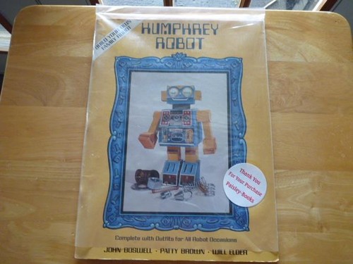 1983 New Humphrey Robot Cut-Out Punch-Out Book 1st Ed. John Boswell Brown Elder