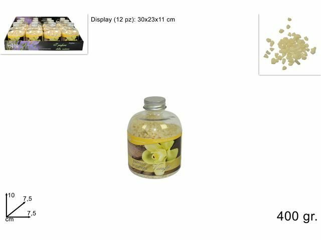 Set 12 Pezzi Pietrisco Profumato In Bottiglia 400gr Fragranza Vaniglia dfh