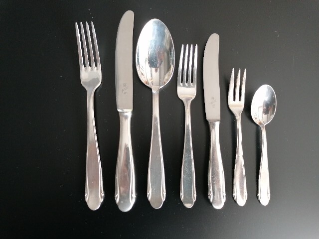 Wmf Besteck 3300 Patent Friodur Zwilling Silberauflage 90er 7tlg. 1 Person Alt 