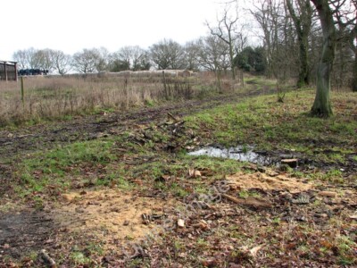 Photo 6x4 Track south of Lords Lane Belton/TG4802 Where a fence marks th c2010