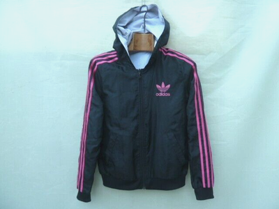 Adidas Reversible Women s Track Jacket Size UK 10 Black Pink