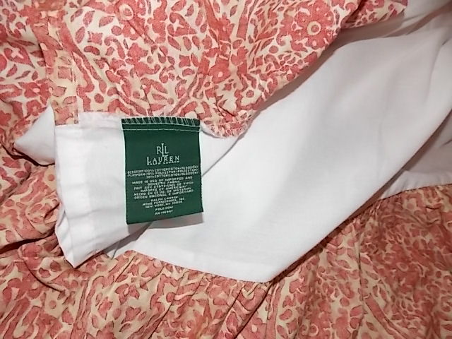 Ralph Lauren Home King Bed Skirt San Luca Scroll Rust Orange Beige 14