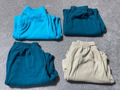 White Stag Sweatpants Womens Small 4/6 Petite Elastic Waist Lot of 4 Blue Beige