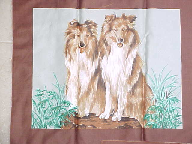 3 Different Dog Prints 11.5X14.5 inch Pillow Top Quilt Squares