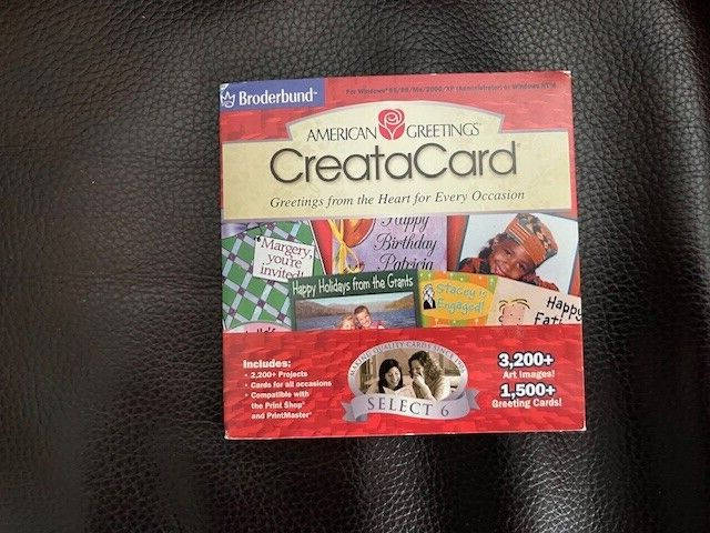 Broderbund American Greetings Creatacard Create A Card Select 6 (2002) (CD-ROM)